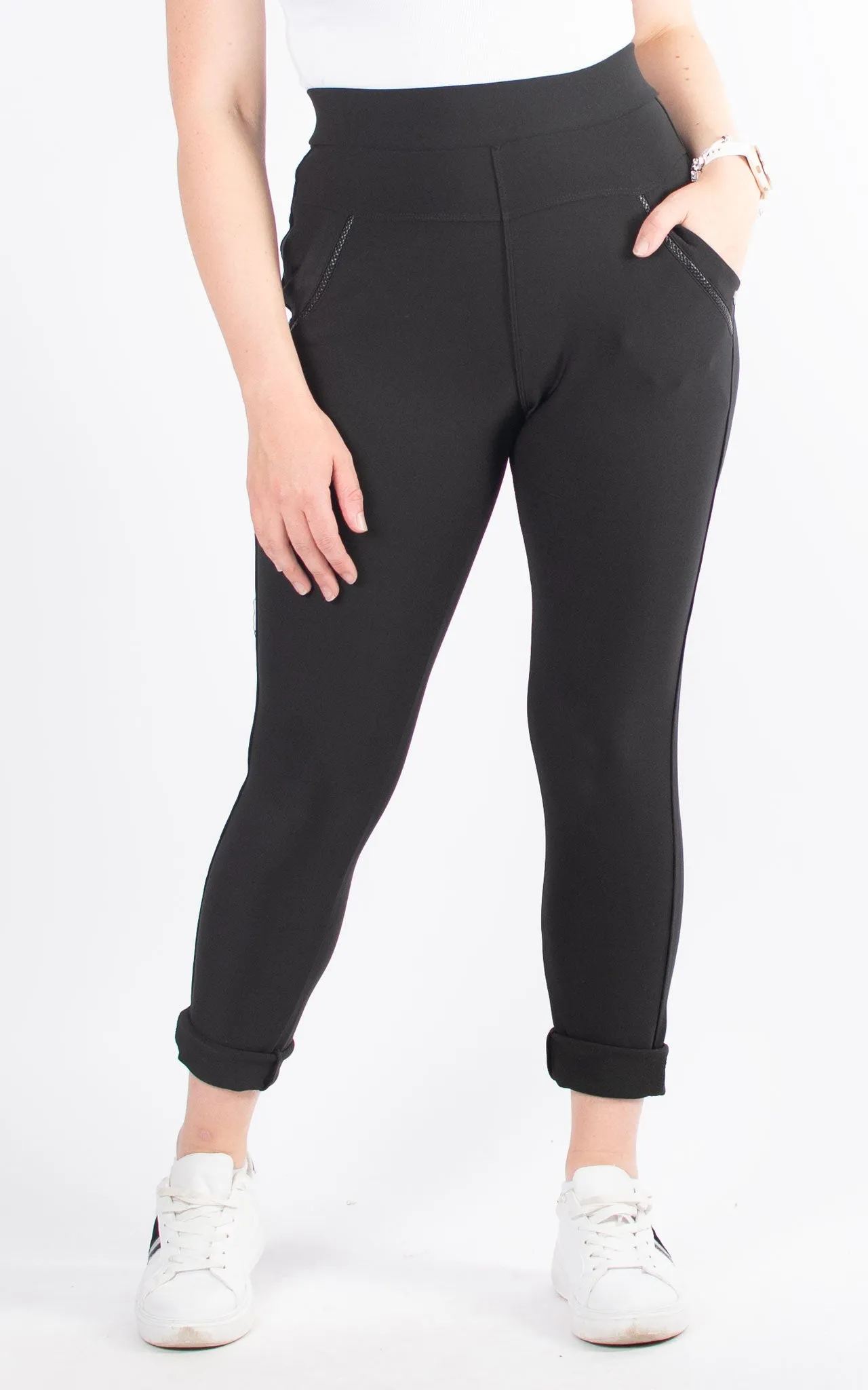 Stretch Pocket Trousers | Black