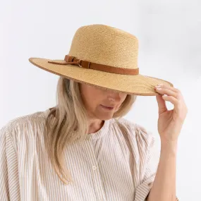 Sundaise Lacey Wide Brim - Natural Suede