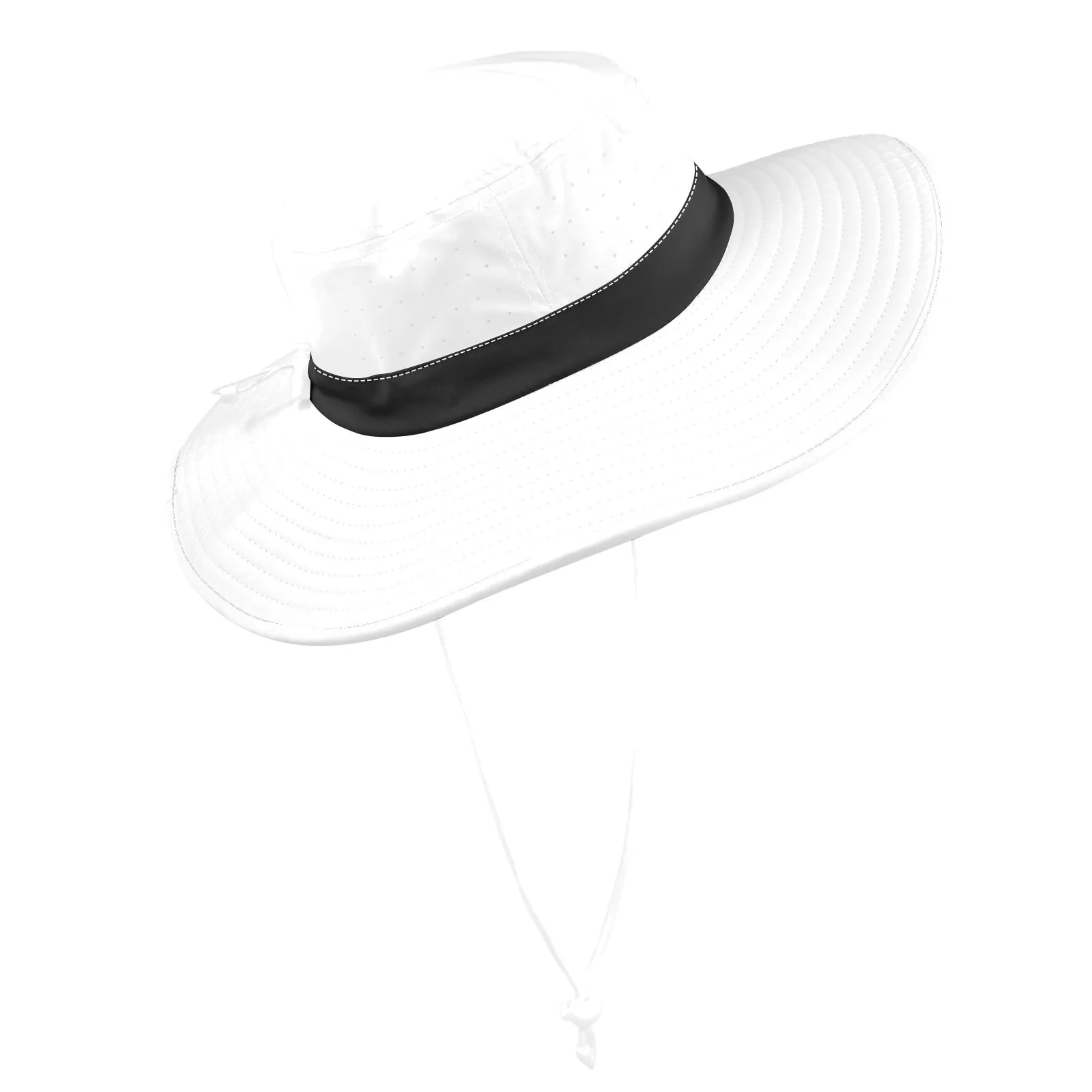 white solid print addsart Wide Brim Bucket Hat