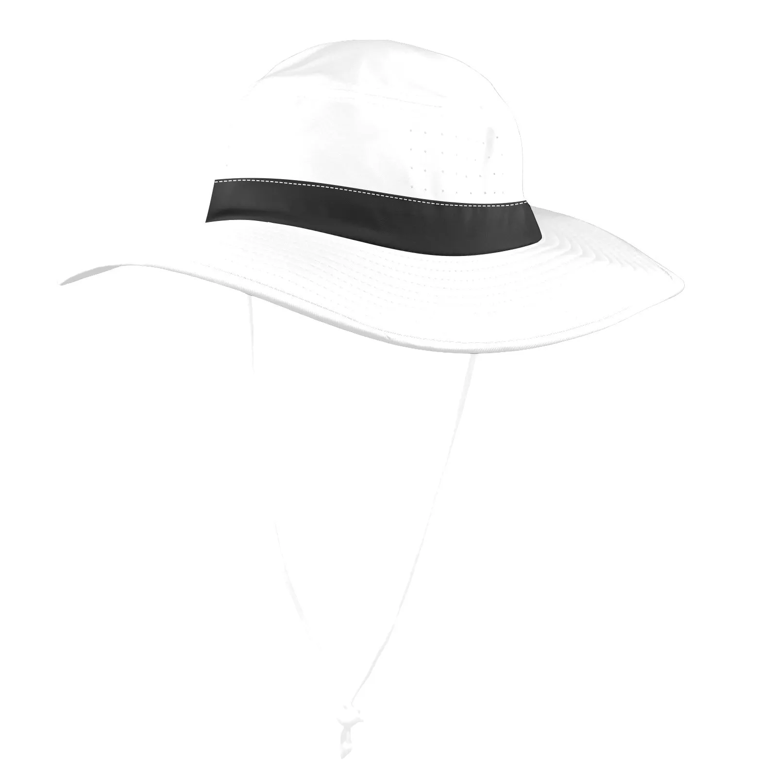 white solid print addsart Wide Brim Bucket Hat