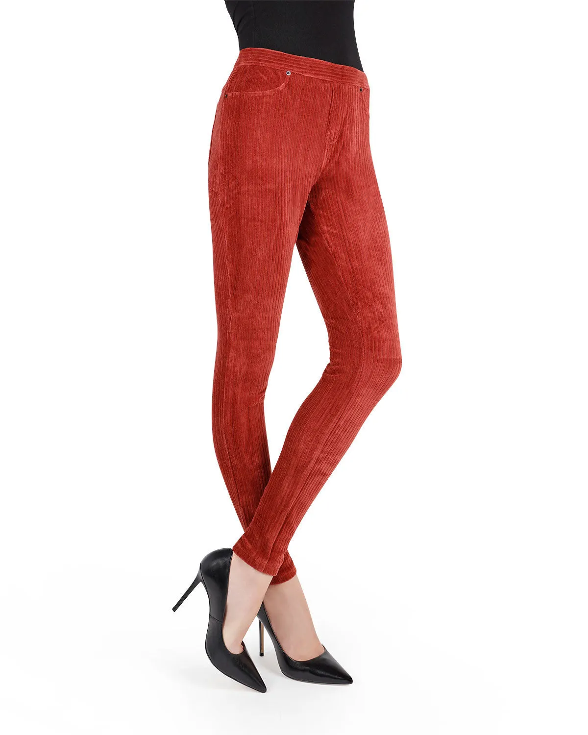 Wide-Rib Stretch Corduroy Leggings